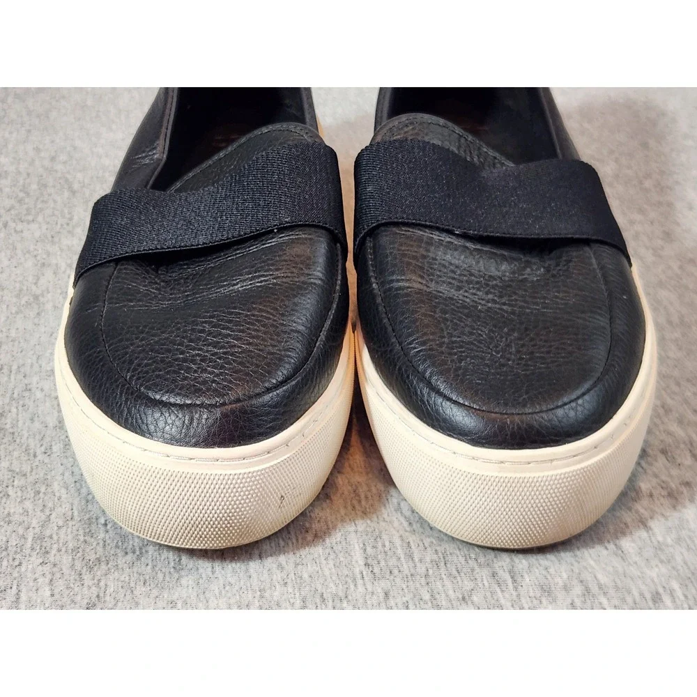 UGG Jass Slip On Sneakers Womens 8 Black Pebbled Leather Platform 1112415